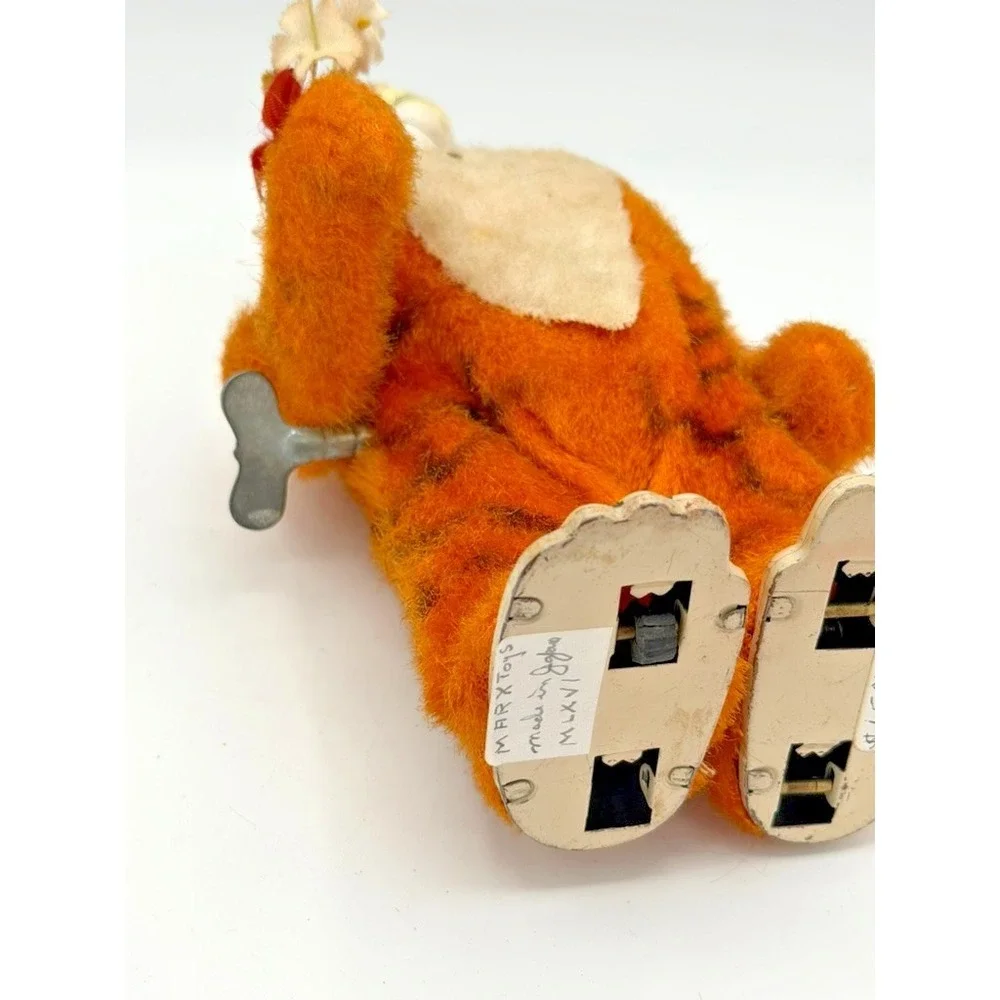 Vintage 1966 Marx Wind Up Tiger Toy Made in Japan Walking Mechanical Toy w/ Key